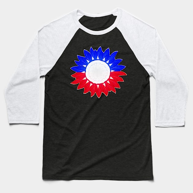 Taiwanese sunflower of peace Baseball T-Shirt by Trippy Critters